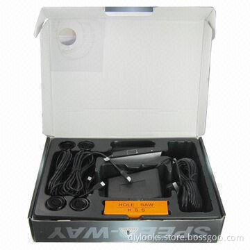 Car Parking Reversing Buzzer/LED 4 Safe Sensors (Black Reversing Radar Probe), 9-15V DC Voltage